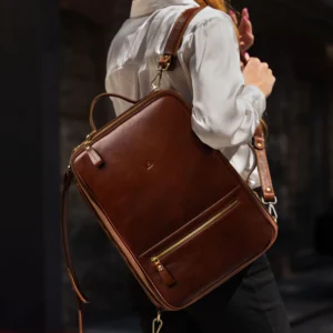 10X Women's Leather Laptop Travel Bag