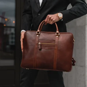 City Large Leather Laptop Bag
