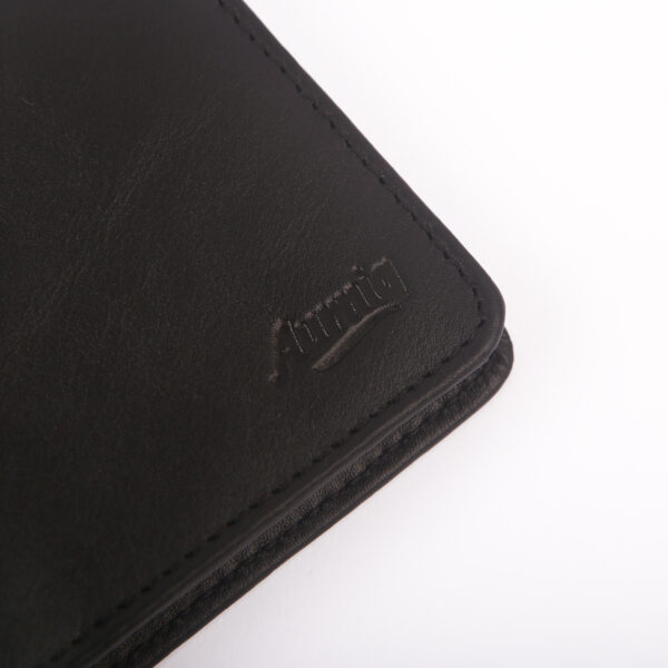 AURNIQ Classic Black Bifold Wallet – Genuine Leather | RFID Protected | Slim & Durable Men’s Wallet - Image 4