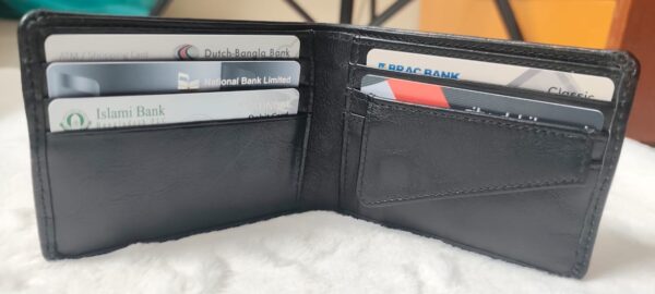 Classic Black Bifold Wallet - Image 5