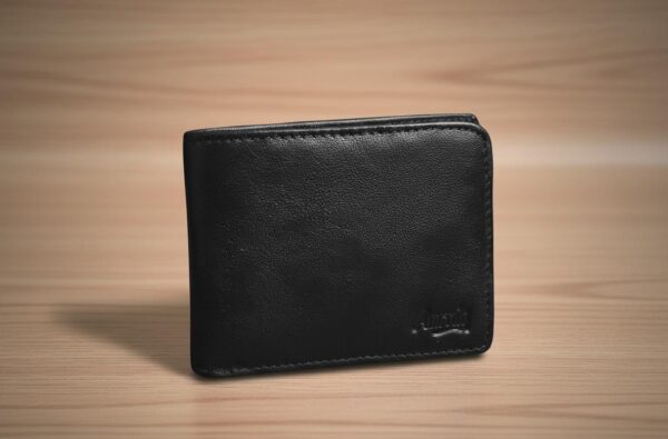 Classic Black Bifold Wallet - Image 1