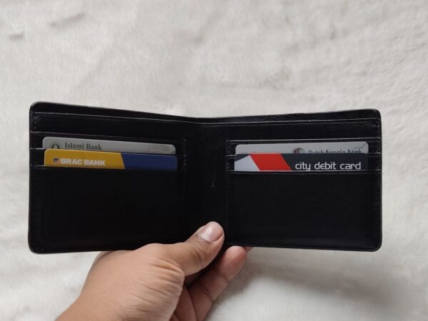 Genuine Cow Leather Wallet for Men (Black) | Premium Minimal Wallet with Wooden Gift Box – Aurniq - Image 6