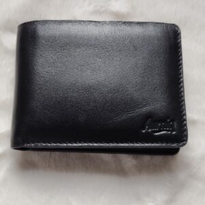 Genuine Cow Leather Wallet Moneybag (Black) | Premium Leather Wallet for Men – Aurniq